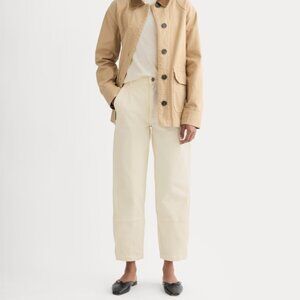 Everlane The Utility Barrel Pant in Bone, Size 6 Tall